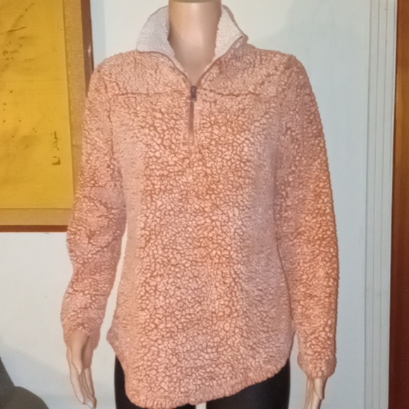 GreenTea Tops - Sherpa Quarter Zip Pull Over